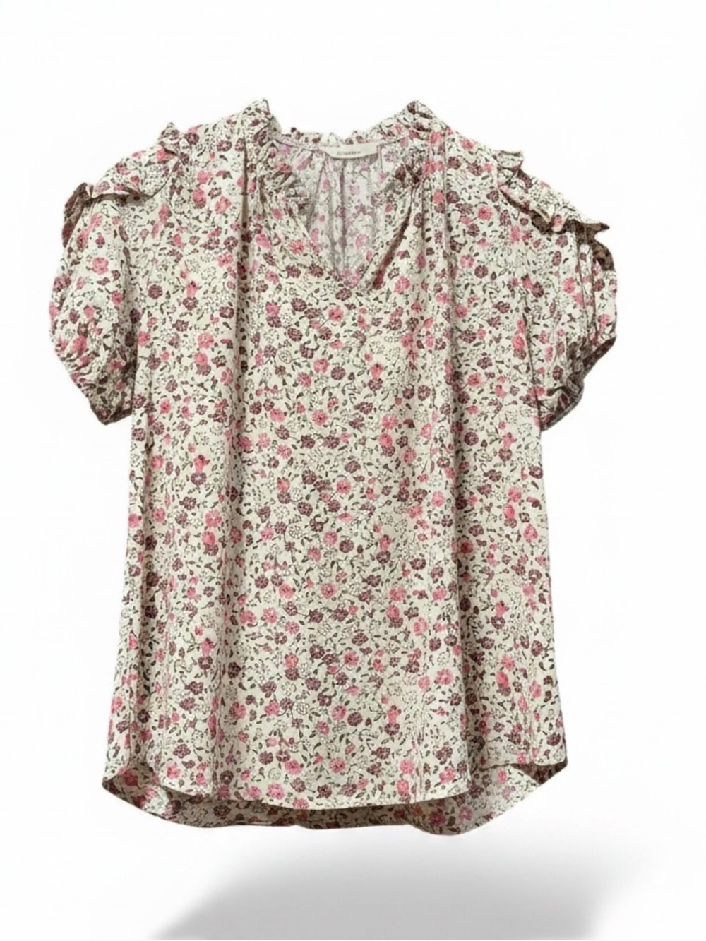 Les Amis Floral Ruffle Sleeve Blouse – Small